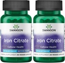 Swanson Iron Citrate 25 Milligrams 60 Veg Κάψουλες (2 Συσκευασία)