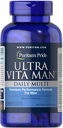 Puritan's Pride Ultra Vita Man High Potency Men's Daily Multivitamin with Time Release Technology, Διαιτητικό συμπλήρωμα για την υποστήριξη του ανοσοποιητικού συστήματος και της καρδιοαγγειακής υγείας, 3 Μήνες προσφοράς, 180 Count