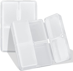 FYY Daily Pill Organizer, 7 διαμερίσματα Φορητό χάπι υπόθεση Travel Pill Organizer, [Folding Design] Χάπια κουτί για Purse Pocket να κρατήσει βιταμίνες, Cod λάδι ήπατος, συμπληρώματα και φαρμακευτική αγωγή-Καθαρό
