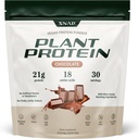 Snap Supplements Organic Plant Based Vegan Protein Powder Nitric Oxide Boosting Protein Powder, BCAA Amino Acid for Muscle Growth, Performance & Recovery - 30 Servings (Chocolate)