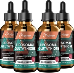 2000MG Liposomal Glutathione Liquid Drops, Εξαιρετικά Υψηλή Απορρόφηση, Φυσική Αποτοξίνωση, Ανοσοποιητικό Σύστημα & Δέρμα Supprot*, L-Γλουταθιονόνη, Βιταμίνη C & Υαλουρονικό Οξύ, Κάψουλες Εναλλακτική, 8,08 OZ