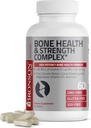 Bronson Bone Health & Strength Complex* High Potency Formula 200 MCG βιταμίνης Κ2 ως MK7, Plus Ασβέστιο, Βόριο, Cissus Quadrangularis, Μαγνήσιο, Βιταμίνη D3, και Περισσότερα - Μη ΓΤΟ, 60 δισκία