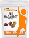 BulkSupplements.com Red Maca Powder - από Root, Maca συμπλήρωμα, συμπλήρωμα βοτάνων - Vegan & Gluten Free, 750mg ανά Σερβίρισμα, 500g (1.1 lbs) (πακέτο των 1)