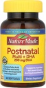 Nature Made Postnatal Multivitamin + DHA 200 mg, 60 Softgels, to Support Nursing Moms & Babies Κατά τη διάρκεια του θηλασμού, μεταγεννητικές βιταμίνες & θρεπτικά συστατικά Περιλαμβάνουν τον σίδηρο, βιταμίνη D3, ασβέστιο, ιώδιο