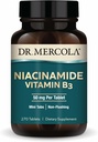 Dr. Mercola Niacinamide Vitamin B3- 50 mg ανά δισκίο - Υποστηρίζει τη Μεταβολική Υγεία - Μη Φλοιές - Mini Tabs - Μη ΓΤΟ, Χωρίς γλουτένη & Χωρίς σόγια - 270 Σερβιέτες (270 δισκία)
