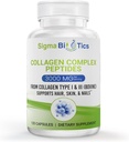 Sigma Biotics Collagen Peptides - Hydrolyzed Collagen Capsules for Hair, Skin, Nails, and Joint Support - High-Strength Collagen Supplements with Type I & III - 3000 mg per Serving - 120 Pills