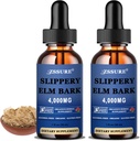 Βιολογικό Slippery Elm Liquid Drops (2 Pack) - εκχύλισμα Slippery Elm Bark Tincture για Digestive Health, Vegan, Alcohol & Sugar-Free, Φυσικό Αντιοξειδωτικό, Γρήγορη Απορρόφηση, Μη ΓΤΟ Συμπλήρωμα