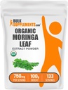 BulkSupplements.com Βιολογικό Moringa Extract Powder - Superfood Supplement, από Moringa Oleifera - Vegan & Gluten Free, 750mg ανά Serving, 100g (3.5 oz) (Pack of 1)