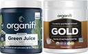 Organifi Green Juice Superfood Powder (30 σέρβις) και Gold Chocolate (20 σέρβις) - Έλεγχος βάρους, Detox Cleanse, Ξεκούραστος ύπνος, Άγχος ανακούφιση και υποστήριξη της ασυλίας - Χωρίς γλουτένη, Vegan, Ολόκληρα τρόφιμα