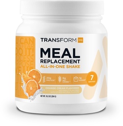 TransformHQ Replacement Meal Shake Powder 7 σερβιρίσματος (Orange Cream) - Χωρίς γλουτένη, μη ΓΤΟ