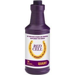 Horse Health Red Cell, Liquid Vitamin-Iron-Mineral συμπλήρωμα για τα άλογα, βοηθά να γεμίσουν σημαντικά διατροφικά κελύφη στη διατροφή των αλόγων, 1 Qt., 32 Oz., 16-Day Supply