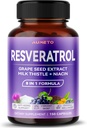 Ultra Resveratrol 8 σε 1 Formula - με Grape Seed Milk Thistle Niacin (150 Count (Pack of 1))