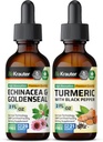 Echinacea με το χρώμα Goldenseal 2 Fl. Oz. & Turmeric Tincture 2 Fl. Oz.