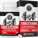 78.000mg Testosterone συμπλήρωμα για άνδρες, Max καθαρότητα 95% Turkesterone, Testosterone Booster για περισσότερη ενέργεια, δύναμη, Stamina, αντοχή, απόδοση, μυϊκή ανάπτυξη & ανάκτηση - 60 ημέρες προσφοράς (120ct)