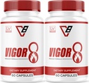 LIVORKA Vigor 8 Premium Formula για τους άνδρες, συμπλήρωμα υποστήριξης για τους άνδρες - 120 κάψουλες (2 Μήνες προσφοράς) - Συσκευασία των 2