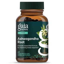 Gaia Herbs Ashwagandha Root - Stress Relief & Sleep Support Supplement - Υποστηρίζει Ισορροπημένα Επίπεδα Ενέργειας & Θετικά Outlook* - 60 Vegan Liquid Phyto Κάψουλες (30-Day Supply)