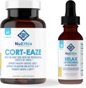 NuEthix Formulations Relaxation Supplement Bundle: Cort-Eaze Cortisol-Control Supplement, 60 κάψουλες, 30 εξυπηρετήσεις και Relax Liposomal, 2 ουγγιά υγρών, 30 εξυπηρετήσεις