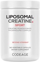 Codeage Liposomal Creatine Monohydrate Supplement, Pure Creatine 2500mg - 3 Μήνες Προσφορά, Μικρονωμένα, Creatinine Μύες Αθλητική Διατροφή και Αθλητές, Μη ΓΤΟ - 360 Κάψουλες