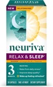 NEURIVA Melatonin Δωρεάν φυσικό συμπλήρωμα βοήθειας ύπνου με L-Θεανίνη για να σας βοηθήσει να χαλαρώσετε & Ashwagandha για να υποστηρίξει την αποκατάσταση του ύπνου ώστε να μπορείτε να ξυπνήσετε αίσθηση ανανεωμένο, 30ct κάψουλες