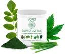 VORG SuperGreens - #1 Green Superfood Powder με Chlorella, Barley Grass, Moringa, Kelp, Spirulina, Wheatgrass - 100% Βιολογικά - Προβιοτικά, Ίνες & Ένζυμα (1 εβδομάδα προσφοράς)