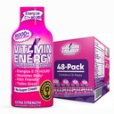 Vitamin Energy Mood+ Extra Strength Energy Shot Tropical Berry 48 Pack, 260mg Φυσική καφεΐνη, B-βιταμίνες, Rhodiola, Χαμομήλι, Mood & Ενεργειακή Υποστήριξη, Μηδέν Ζάχαρη, Χωρίς Γλουτένη, Vegan, 1.93 fl oz