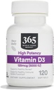 365 από Whole Foods Market, Βιταμίνη D3 Softgels, 5000 IU, 120 CT