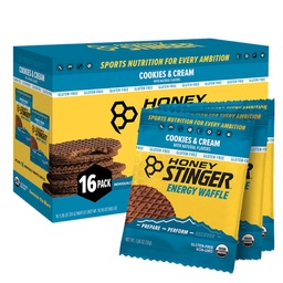 Μέλι Stinger Βιολογικά Χωρίς Γλουτένη Cookies & Κρέμα Βάφλα, Ενέργεια Stroopwafel για Άσκηση, Αντοχή και Επιδόσεις, Αθλητική Διατροφή για Σπίτι & Γυμναστήριο, Προ & Κατά τη διάρκεια της προπόνησης, 16 Βάφλες, 16.96 Ουγγιά