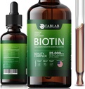 FabLab Biotin με κολλαγόνο, κερατίνη και πριόνι Palmett 25000msg Extract - Υγιές δέρμα μαλλιών & νύχια για ενήλικες, χωρίς πληρωτή, χωρίς Stearate-Anti γήρανση κολλαγόνο Βιταμίνες για άνδρες & γυναίκες- 2 Fl Oz