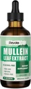 Mullein Drops for Lungs - Lung Cleanse & Detox - Vegan Mullein Leaf Extract Υγρή Βάμμα, Υποστήριξη για το αναπνευστικό, ανοσοποιητικό, Digestive Σύστημα, Φυσικό συμπλήρωμα βοτάνων, Μη ΓΤΟ,4 FL OZ