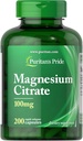 Magnesium Citrate 100 mg,Supports a Calm, Relaxed Mood, 200 Count by Puritan's Pride