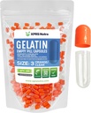XPRS Nutra Size 3 Empty Capses - 100 Count Empty Gelatin Κάψουλες - Χάπια DIY Καψάκιο Γέμισμα - Pure Bovine Pill Caps Γέμισμα για Do-It-Yourself Βιταμίνες και Συμπληρώματα (Orange/Clear)