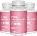 Λιποσωμική Γλουταθειόνη Softgels 1500MG, Μειωμένο συμπλήρωμα γλουταθειόνης με βιταμίνη C, Καλύτερη απορρόφηση, Μη ΓΤΟ Ισχυρό Αντιοξειδωτικό για Υγιή Γήρανση, Αποτοξίνωση, Ανοσοποιητική Υγεία, 180 Softgels