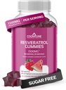 CogniTune Resveratrol Gummies – Sugar Free 1500mg Antioxidant Supplement for Heart, Brain & Immune Support – Powerful Anti-Aging Trans Resveratrol Chews for Longevity & Wellness