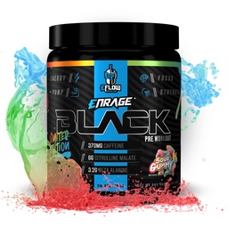 EFlow Nutrition Enrage Black High Simulant Pre Workout Supplement - Preworkout Powder to Boost Energy, Pumps and Strength - 4 Γεύσεις (30 Σερβιέτες) (Sour Gummy)