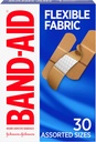 Band-Aid Brand Flexible Fabric Adhesive Bandages, Comfortable Sterile Protection & Wound Care for Minor Cuts & Burns, Quilt-Aid Technology to Cushion Painful Wounds, Assorted Sizes, 30 ct