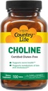 Χώρα Ζωή Choline 266mg, Certified Gluten Free, Certified Vegan, Certified Hanal - 100 Tabletισκία
