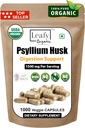 Psyllium Husk 1500mg ανά υπηρεσία, 1000 κάψουλες - Διπλή δύναμη - Premium Psyllium Fiber συμπλήρωμα - Μεγάλη για την πέψη και την κανονικότητα - 100% Φυσικές διαλυτές ίνες