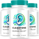 (3 Pack) Καψάκια Cleartone, χάπια για το αυτί Cleartone, χάπια τόνου για την ακοή, χάπια Cleartone Επίσημη κάψουλες Σύνθετη Φόρμουλα, χάπια Cleartone Κριτικές, Clear Tone για τη συνολική υγεία του αυτιού, 180, 3 μήνες