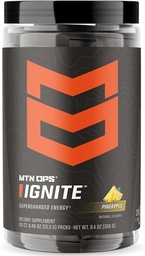 ΜΤΝ OPS Ignite Trail Packs Energy Drink Powder, Gluten Free Nootropic Supplement Drink Mix, L Arginine, L Citrulline, Caffeine & Nootropic Sugar Free Drink Mix, 20 Servings, Pineapple Crush