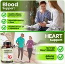 Heart Health Blood Pressure Support Supplement - Υποστήριξη Πίεση αίματος & Υγιεινή κυκλικότητα Φυσικά με Hawthorn Berry & Hibiscus. Βιταμίνες Χάπια για Υγιή Υπέρταση (BP) & Υγιεινή Καρδιά.