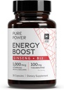 Dr. Mercola Pure Power Energy Boost, 30 Servings (30 Capsules), Ginseng + B12, Dietary Supplement, Boosts Physical & Mental Energy, Non-GMO