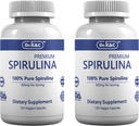Dr.K&C Organic Spirulina Superfood Supplement – Pure Natural Blue Green Microalgae 600 mg 240 Κάψουλες Veggie Υγεία Ανοσοποιητικό Σύστημα Αντιοξειδωτικά Πρωτεΐνη Ίνες Όχι Filler Non GMO Vegan 2pk