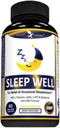Poent Garden Sleep Well Sleep Aid Περιέχει μελατονίνη Valerian Root L-Theanine GABA & More, Natural Sleep Aid Non-Habit Forming Sleep Aids for Adults with 60 Veggie Caps