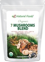 Z Natural Foods Organic 7 Sacred Mushrooms Blend - Mushroom Powder for Immune Health - Lion’s Mane, Cordyceps, Chaga, Red Reishi, Shiitake, Maitake & Turkey Tail Extract for Coffee, Smoothies, 7 oz