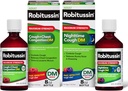 Robitussin DM Max Cough Plus Θώρακος Συμφόρηση και Robitussin Μέγιστη δύναμη Νυκτερινή ώρα Βήχας DM, Ενήλικας Φόρμουλες - 2 x 8 Φιάλες Fl Oz