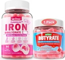 Butyrate Gummies + Διγλυκινικός σίδηρος 26mg γεμάτος Gummies