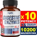 agobi 10200 Mg Digestive Ένζυμα με προβιοτικό για Digestion, ανοσοποιητικό & υποστήριξη σώματος - 16in1 με Apple Pectin, Ginger Root, Prebiotic System & More - 120 κάψουλες για 2 μήνες