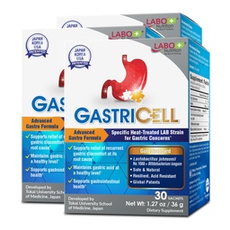 LABO Διατροφή GASTRICELL - Acid Reflux, Heartburn, επαναλαμβανόμενη γαστρική δυσφορία, φυσική άμυνα κατά της γαστρικής δυσφορίας 30 φακελάκια x3
