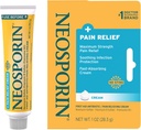 Neosporin + Maximum- Strength Pain Relief Dual Action Cream, First Aid Topic Antibiotic and Anaalgesic Cream for Wound Care of Minor Cuts, Scrapes and Burns, Polymyxin B & Pramoxine HCl, 1 oz