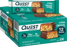Quest Διατροφή Crispy Σοκολάτα Coconut Hero Protein Bar, 15g πρωτεΐνη, 1g ζάχαρη, 3g καθαρό υδατάνθρακες, χωρίς γλουτένη σνακ πρωτεΐνης, Keto φιλικό, 12 Count